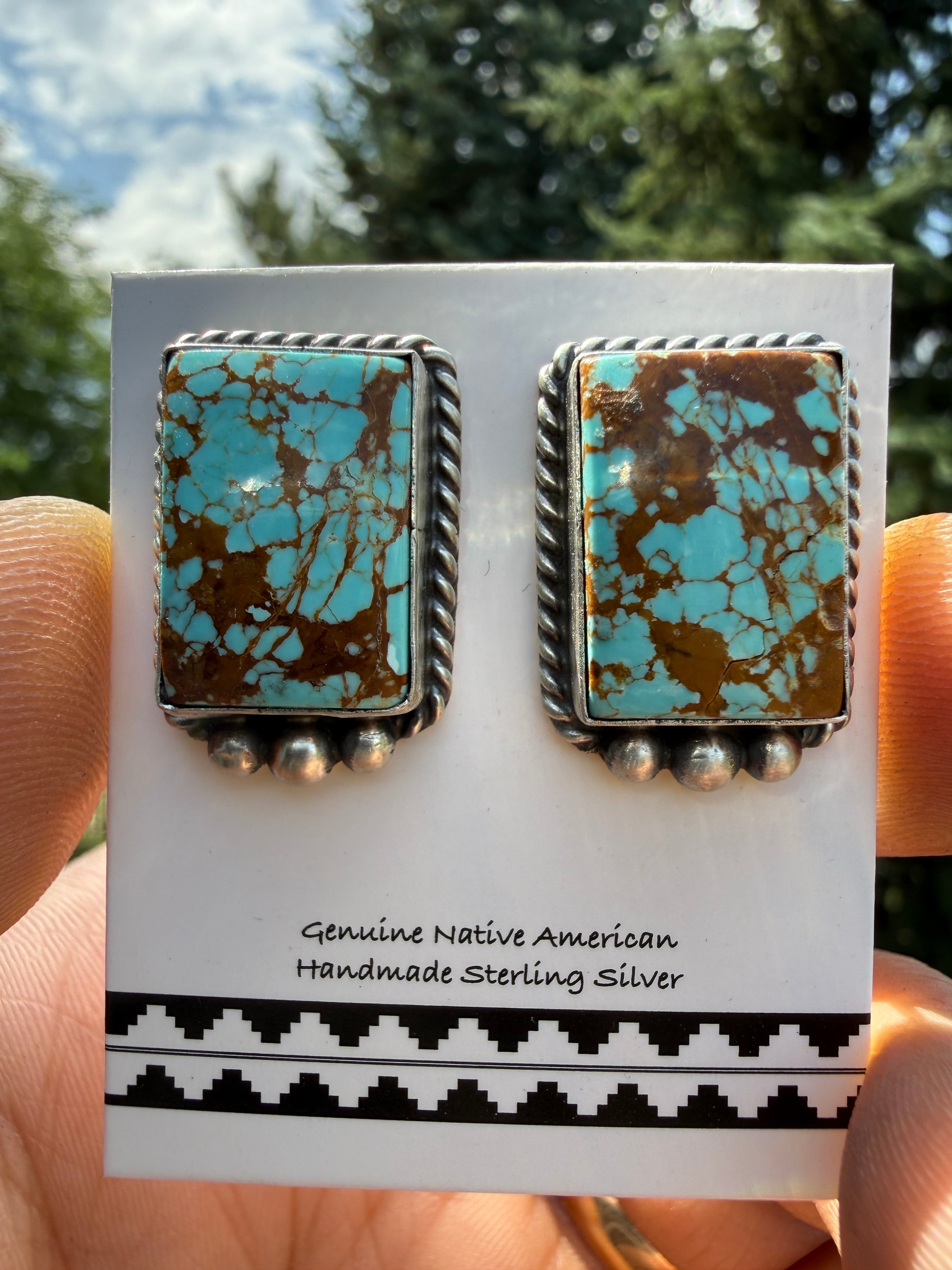 Johnny Dixon #8 Turquoise Post Earrings