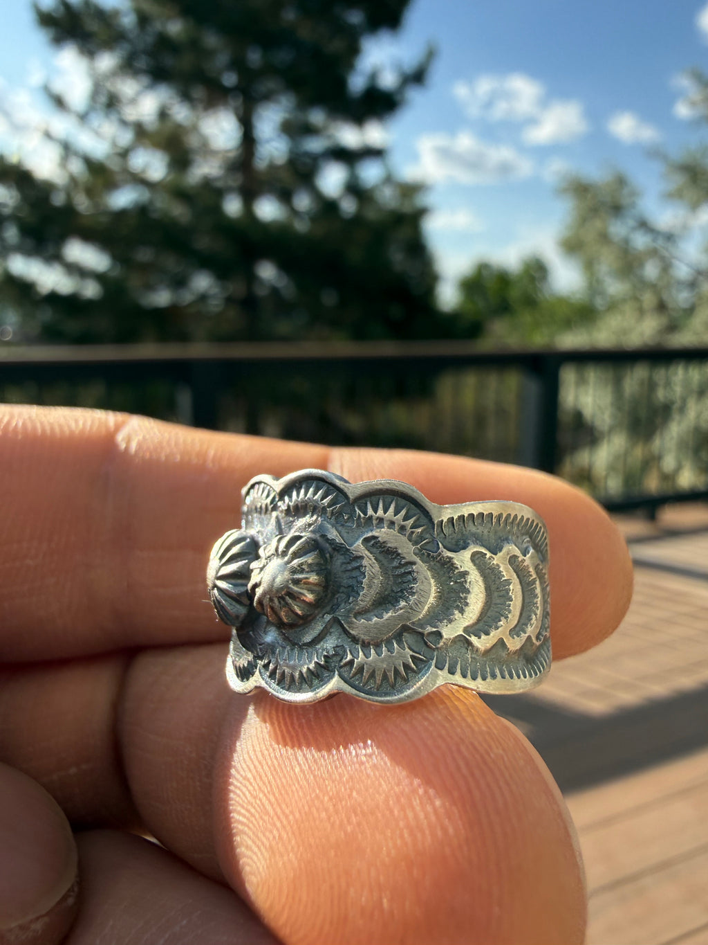 Benny Ramone Navajo Handmade Ring Size 8.5