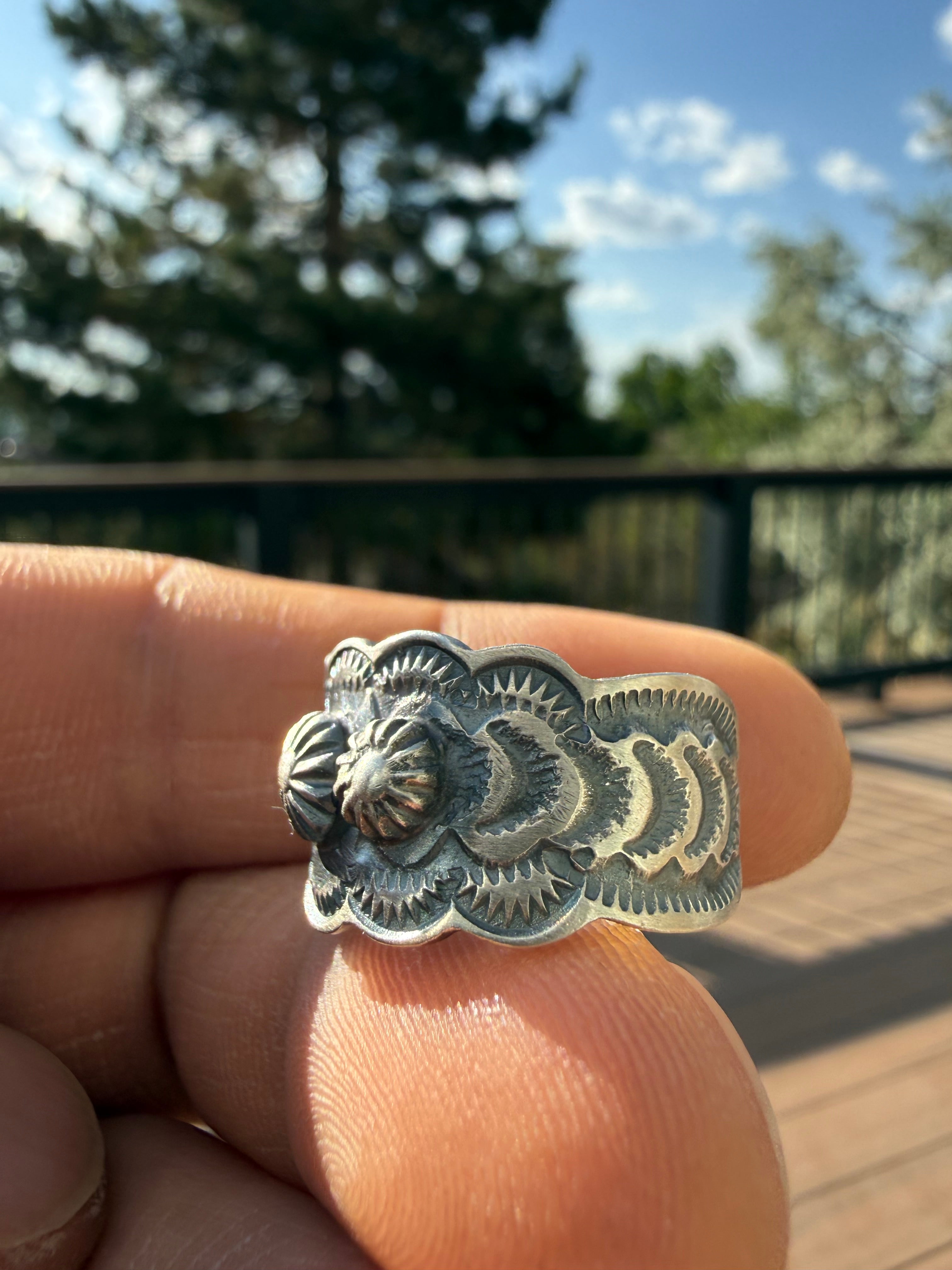 Benny Ramone Navajo Handmade Ring Size 8.5