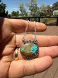 Keith Henry Navajo Royston Ribbon Turquoise Necklace 18”