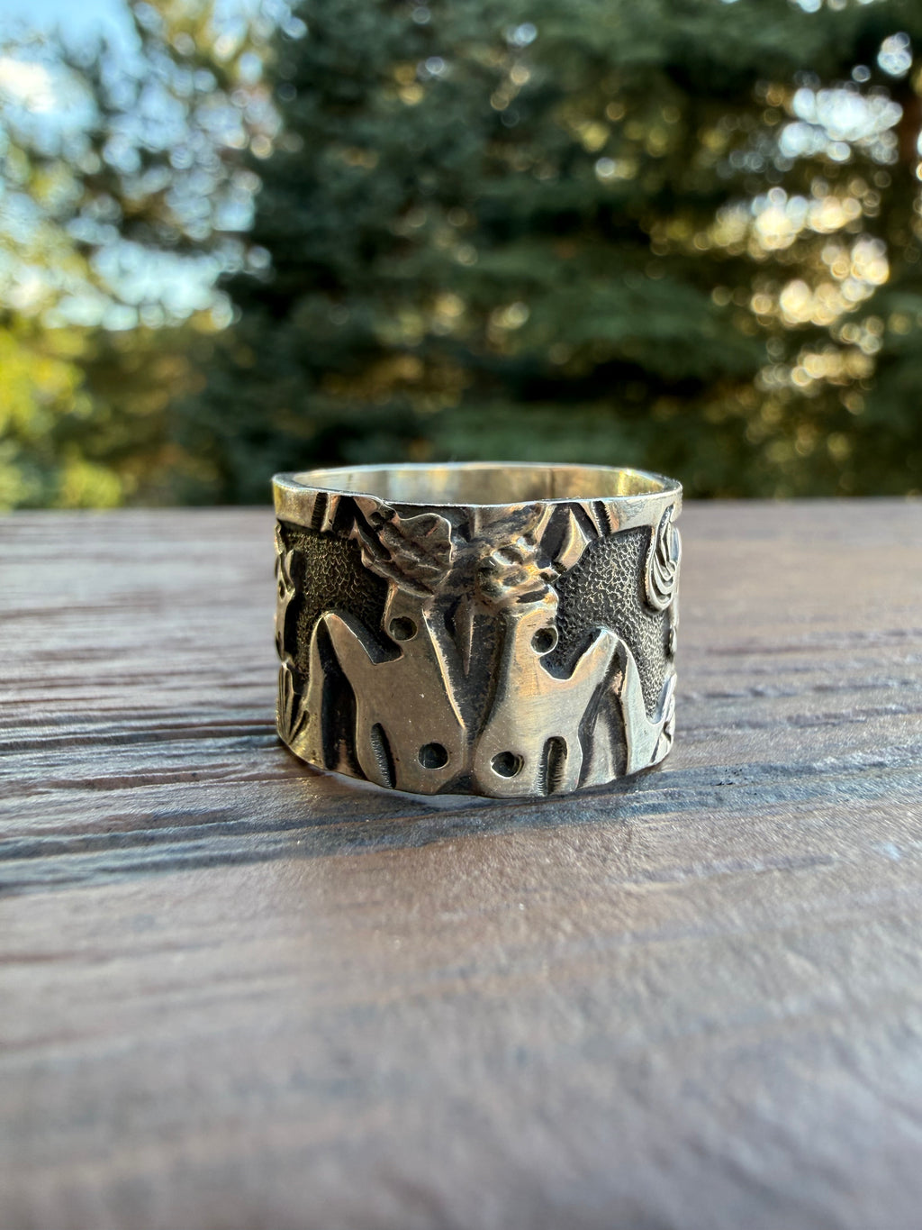 Loyd Becenti Handmade Navajo Horse Ring SZ 9