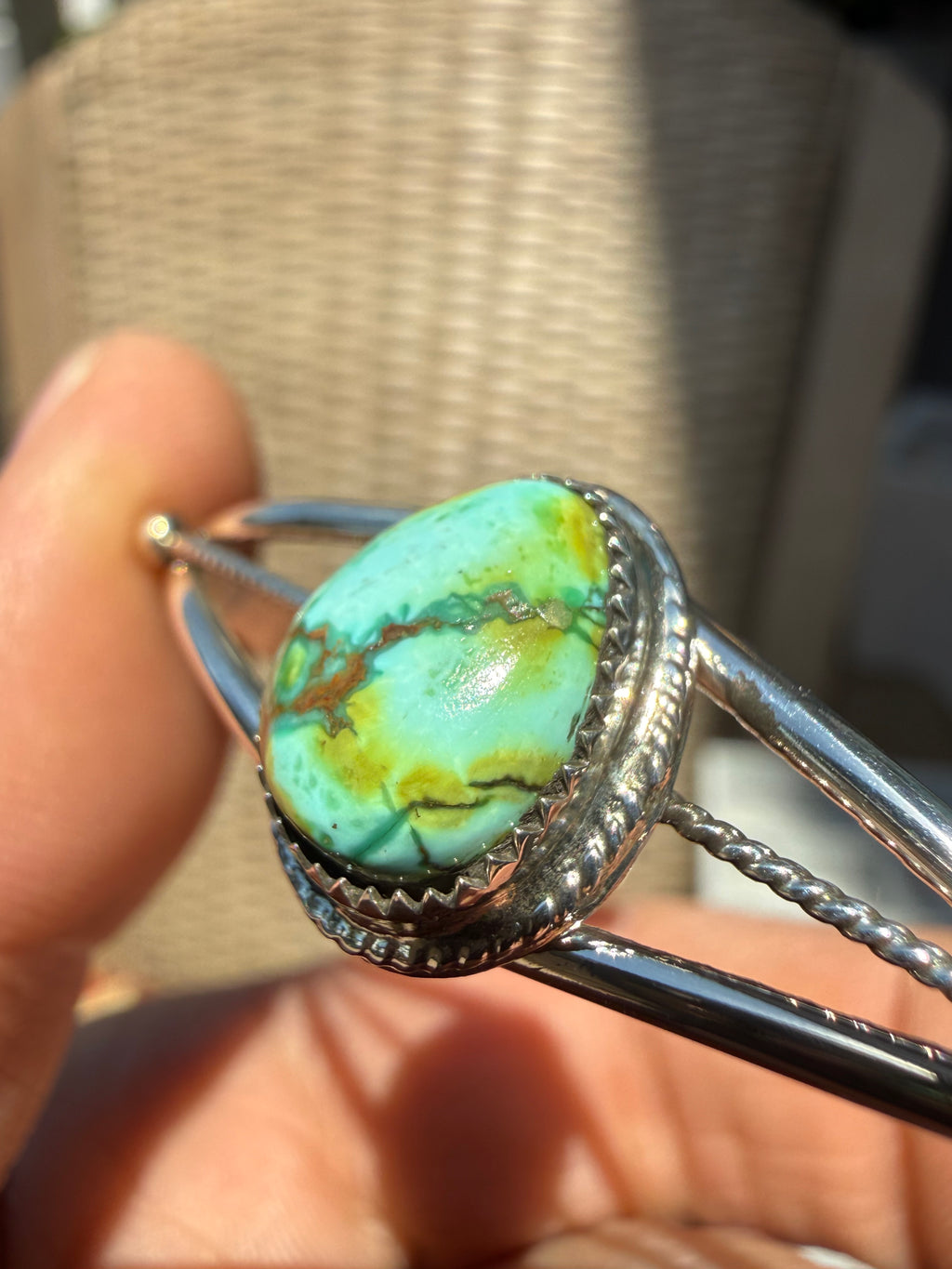 Keith Henry Navajo Sonoran Gold Turquoise Cuff SZ 6.5