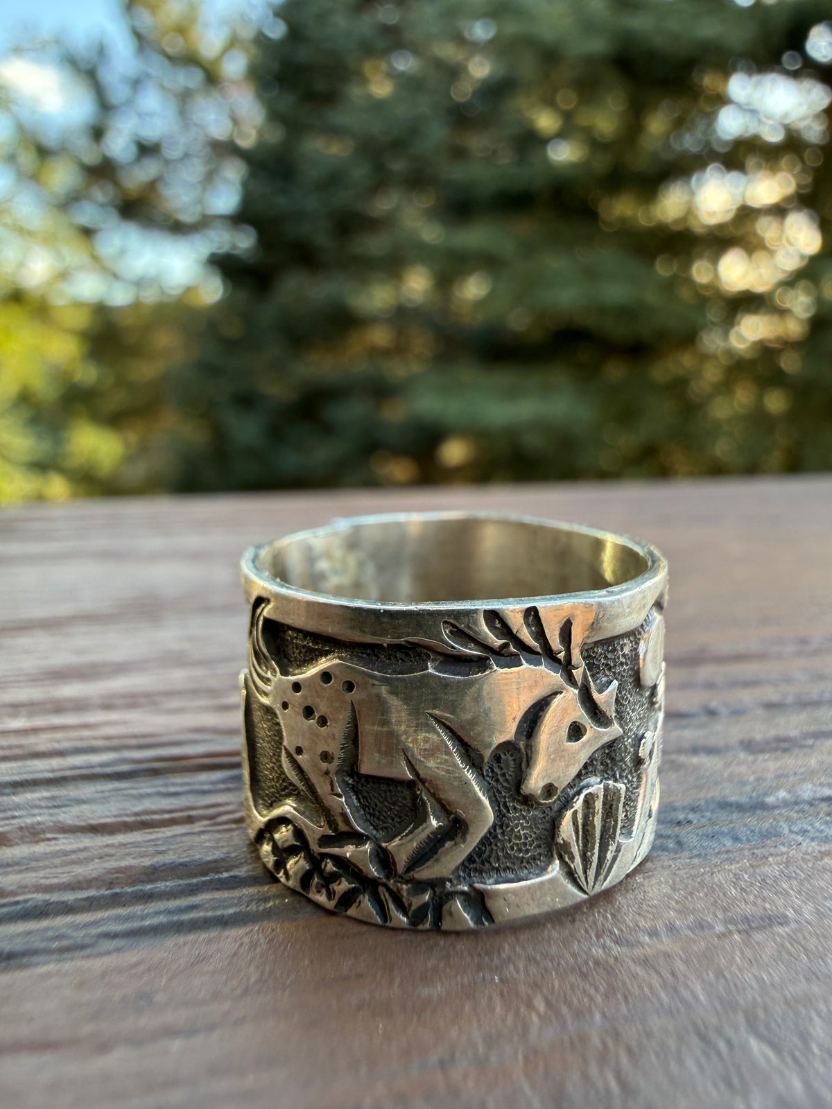 Loyd Becenti Handmade Navajo Horse Ring SZ 9