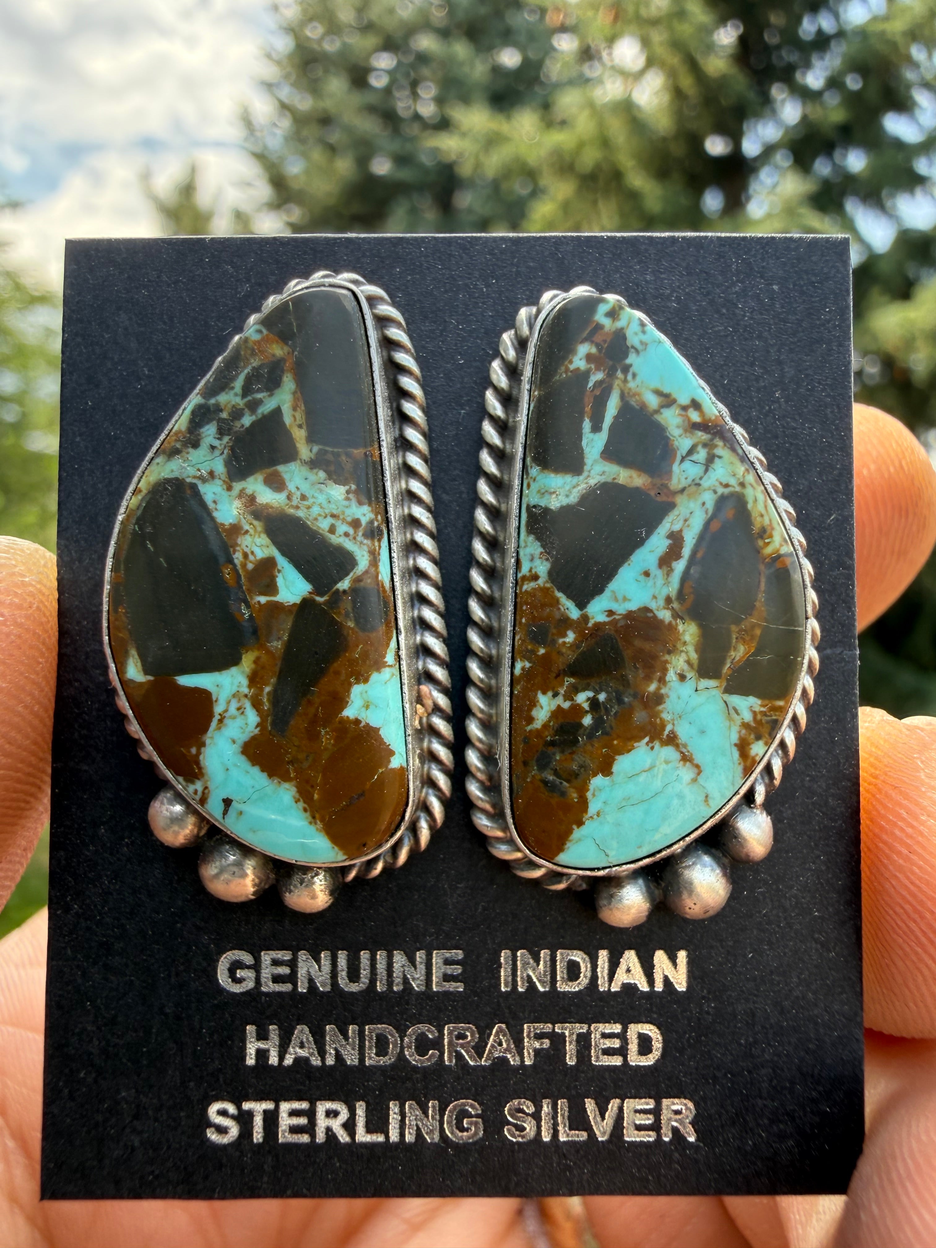 Johnny Dixon #8 Turquoise Post Earrings