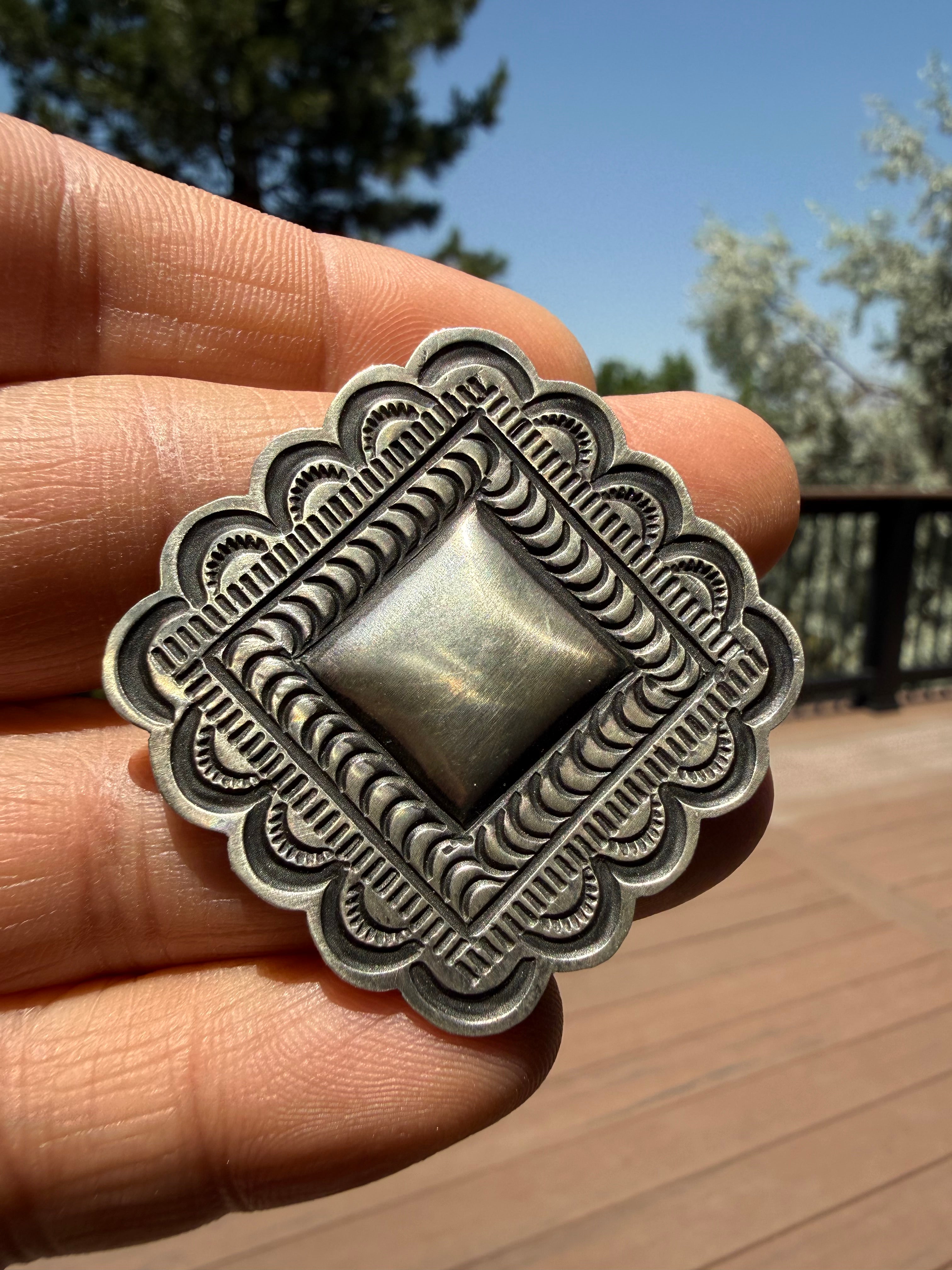 Leander Tahe Navajo Concho Ring Size Adjustable