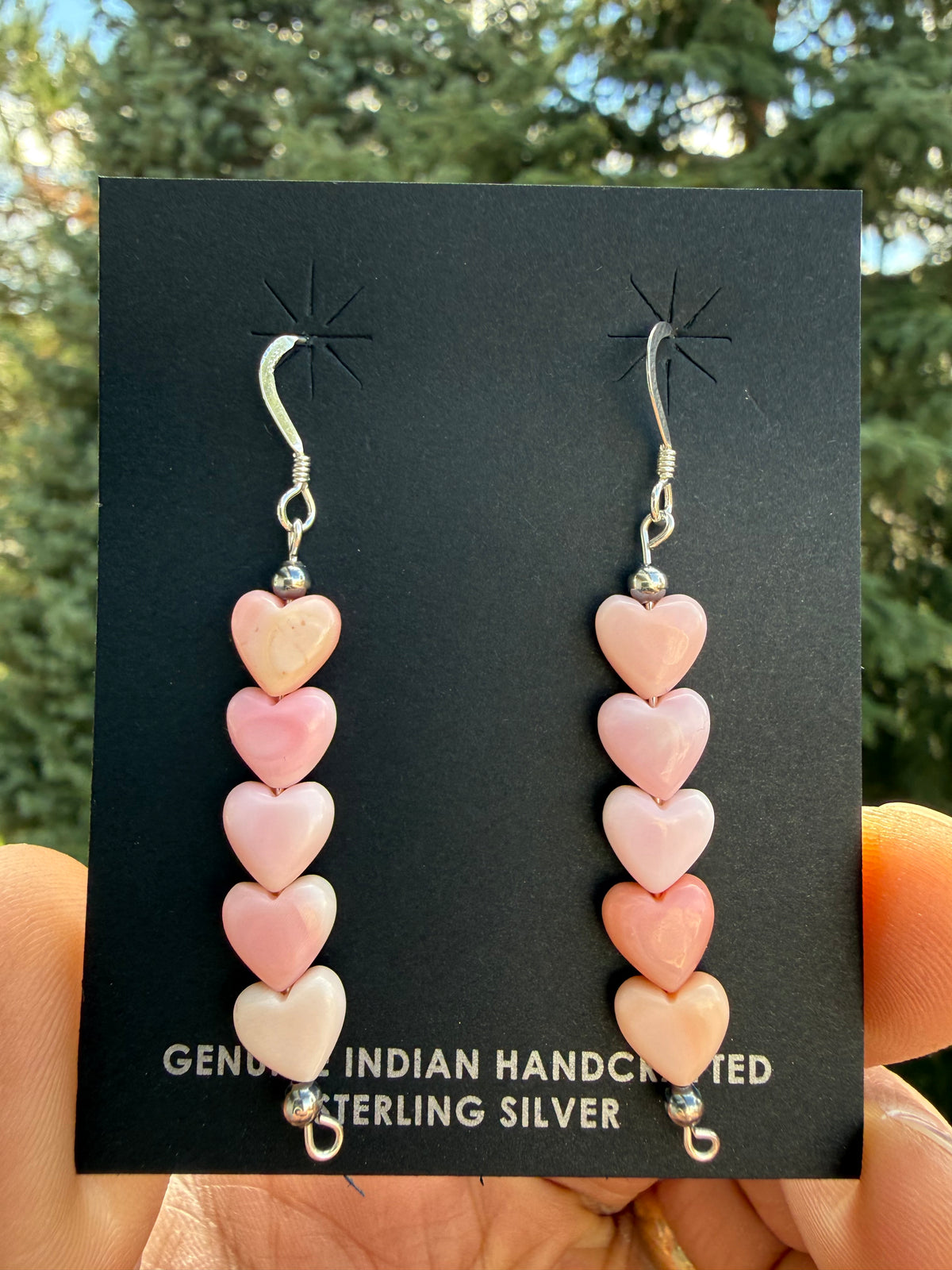 Meranda Thompson Pink Conch Heart Earrings