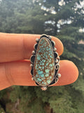 Freda Martinez Navajo Mine #8 Turquoise Ring Size 8