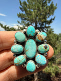 Bonnie Benally Navajo Carico Lake Turquoise Ring Size Adjustable