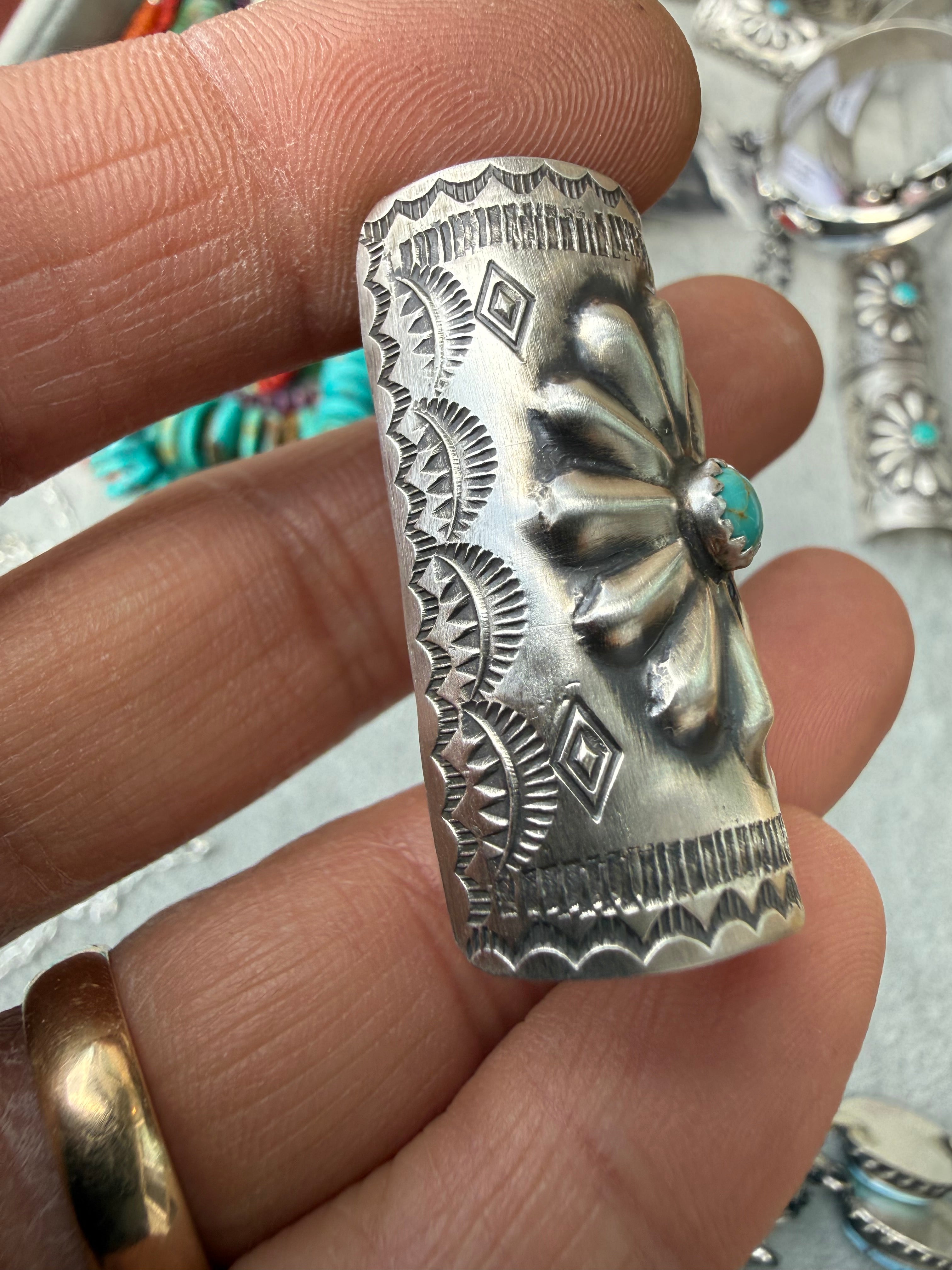 Joan Begay Navajo Turquoise Hair Ponytail Cuff