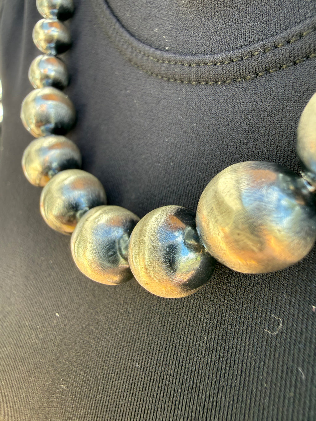 Treva Jim Handmade Navajo Pearl Necklace with Earrings