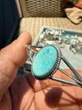 Keith Henry Navajo Whitewater Turquoise Cuff Bracelet SZ 6.5
