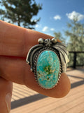 Ronnie Martinez Navajo Sonoran Gold Turquoise Ring Size 8