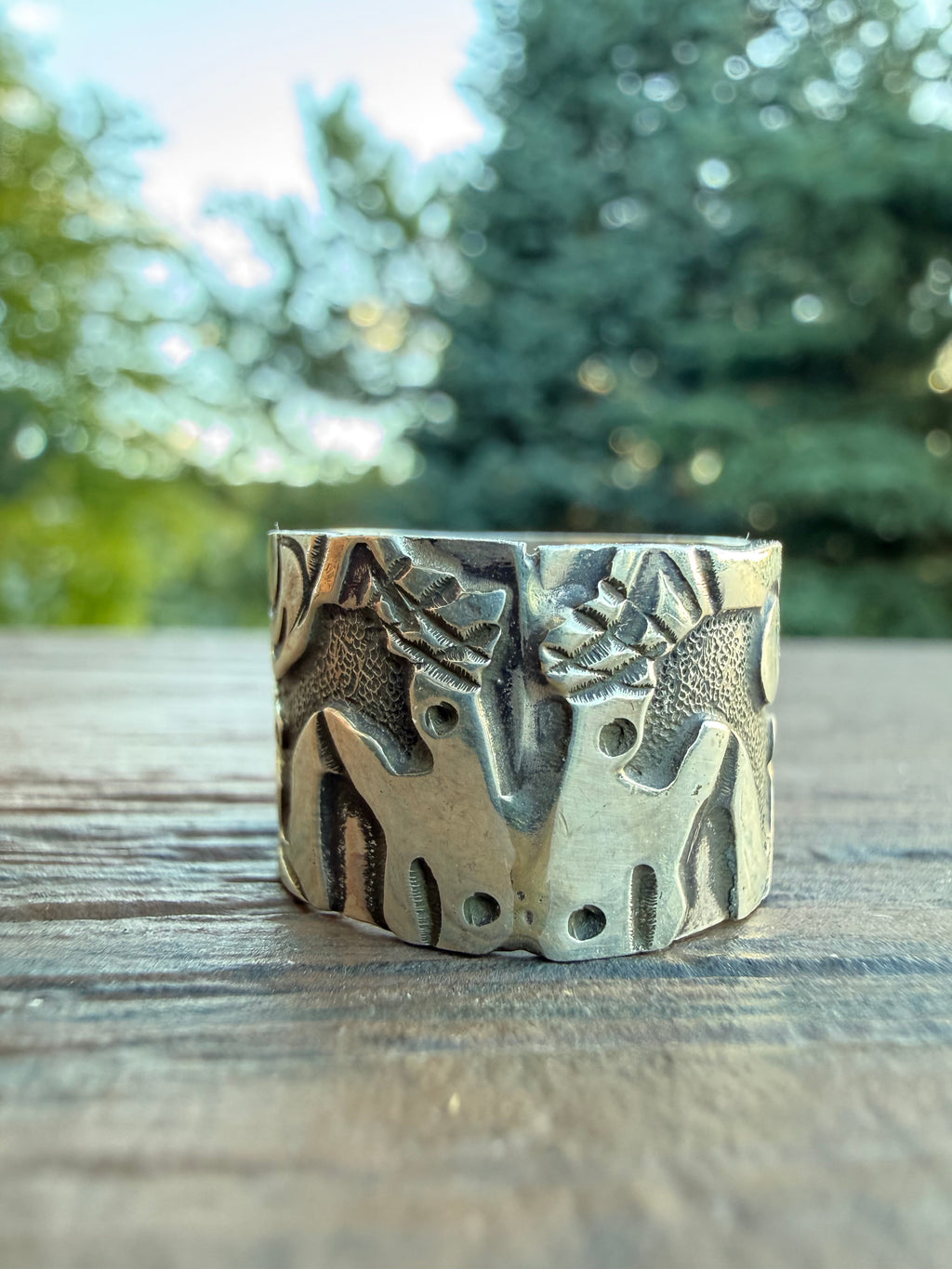 Loyd Becenti Handmade Navajo Horse Ring SZ 7.5