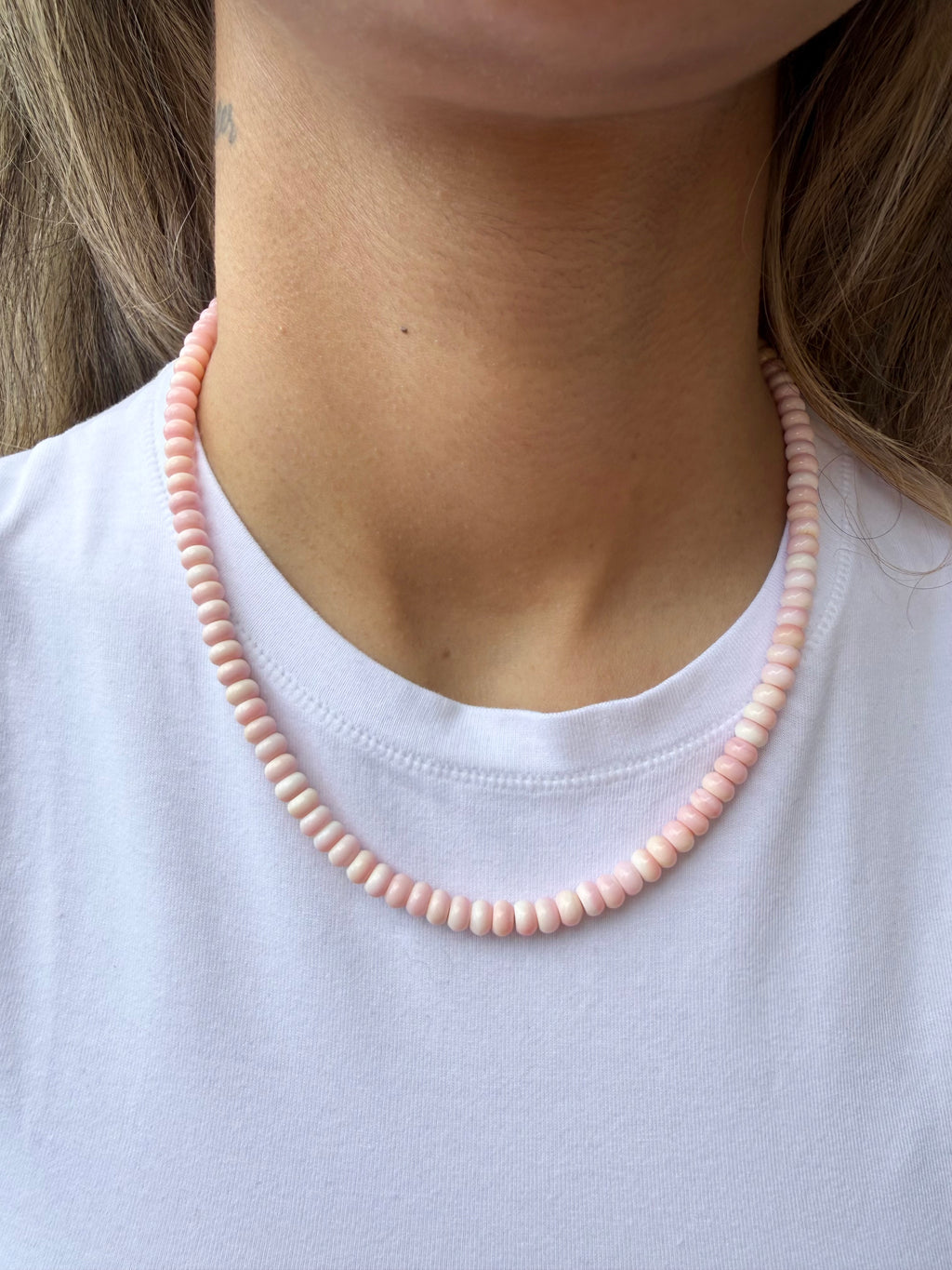 Tiffany Garcia Navajo Pink Conch Necklace 18”