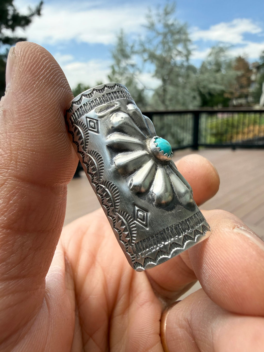 Joan Begay Navajo Turquoise Hair Ponytail Cuff