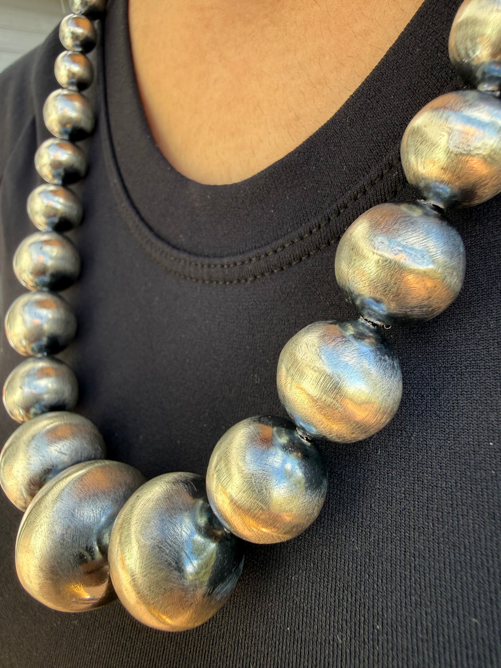 Treva Jim Handmade Navajo Pearl Necklace with Earrings