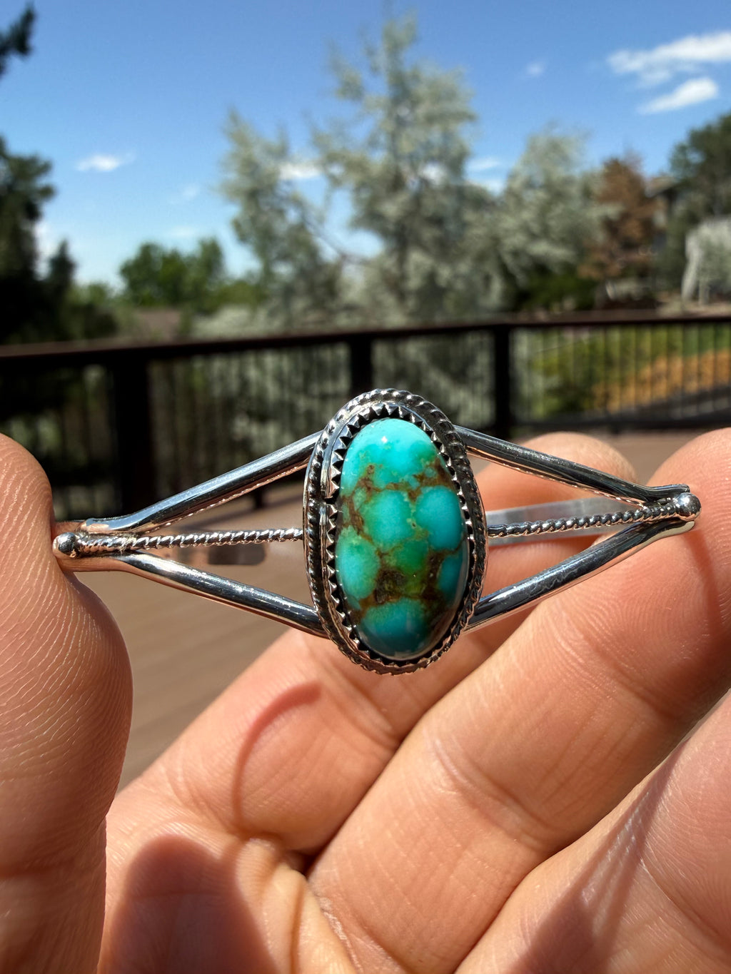 Keith Henry Navajo Sonoran Gold Turquoise Cuff SZ 6.5