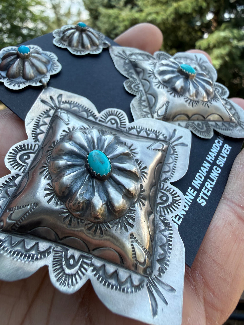 Rita Lee Navajo Kingman Turquoise Post Earrings