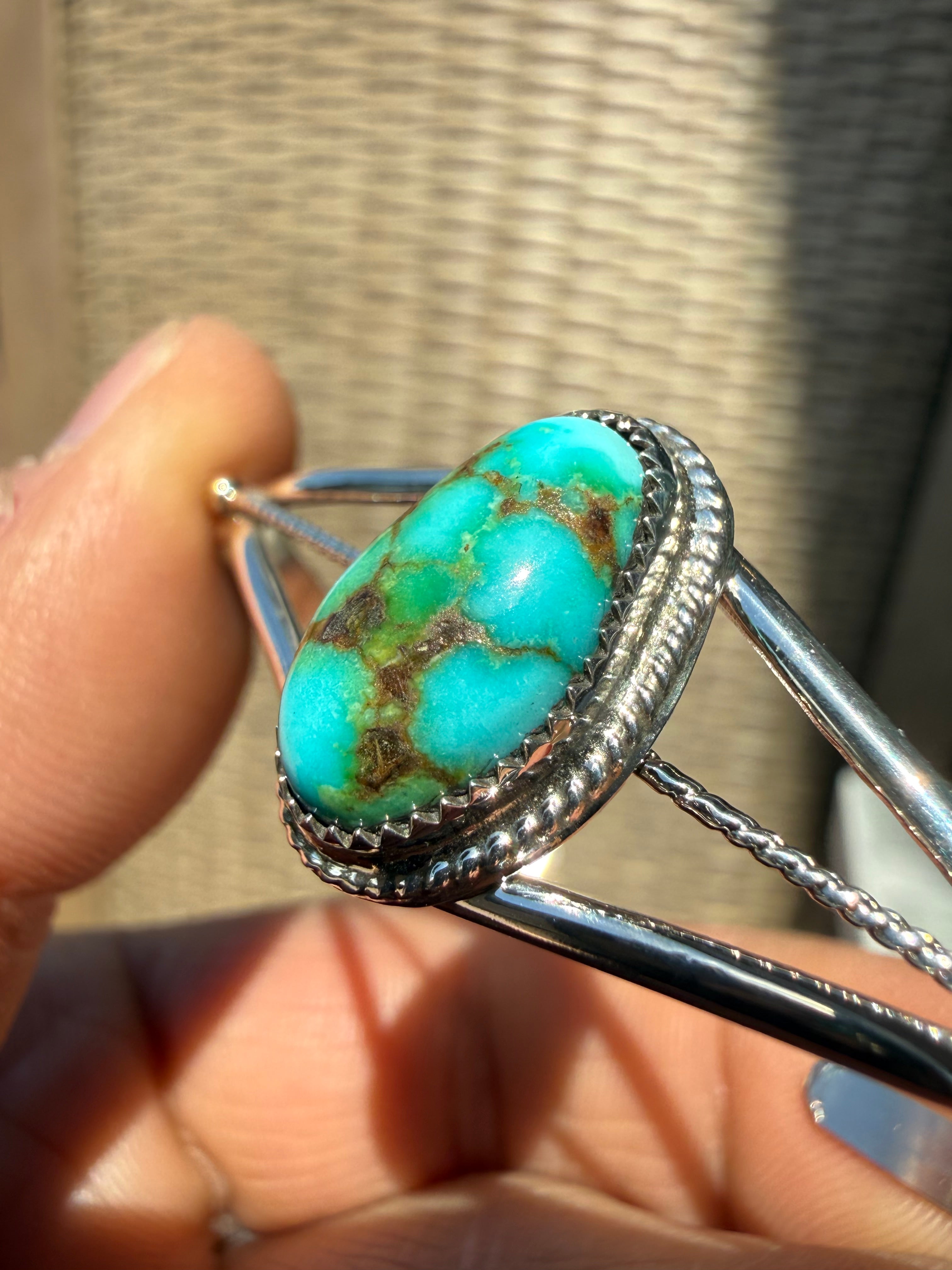 Keith Henry Navajo Sonoran Gold Turquoise Cuff SZ 6.5
