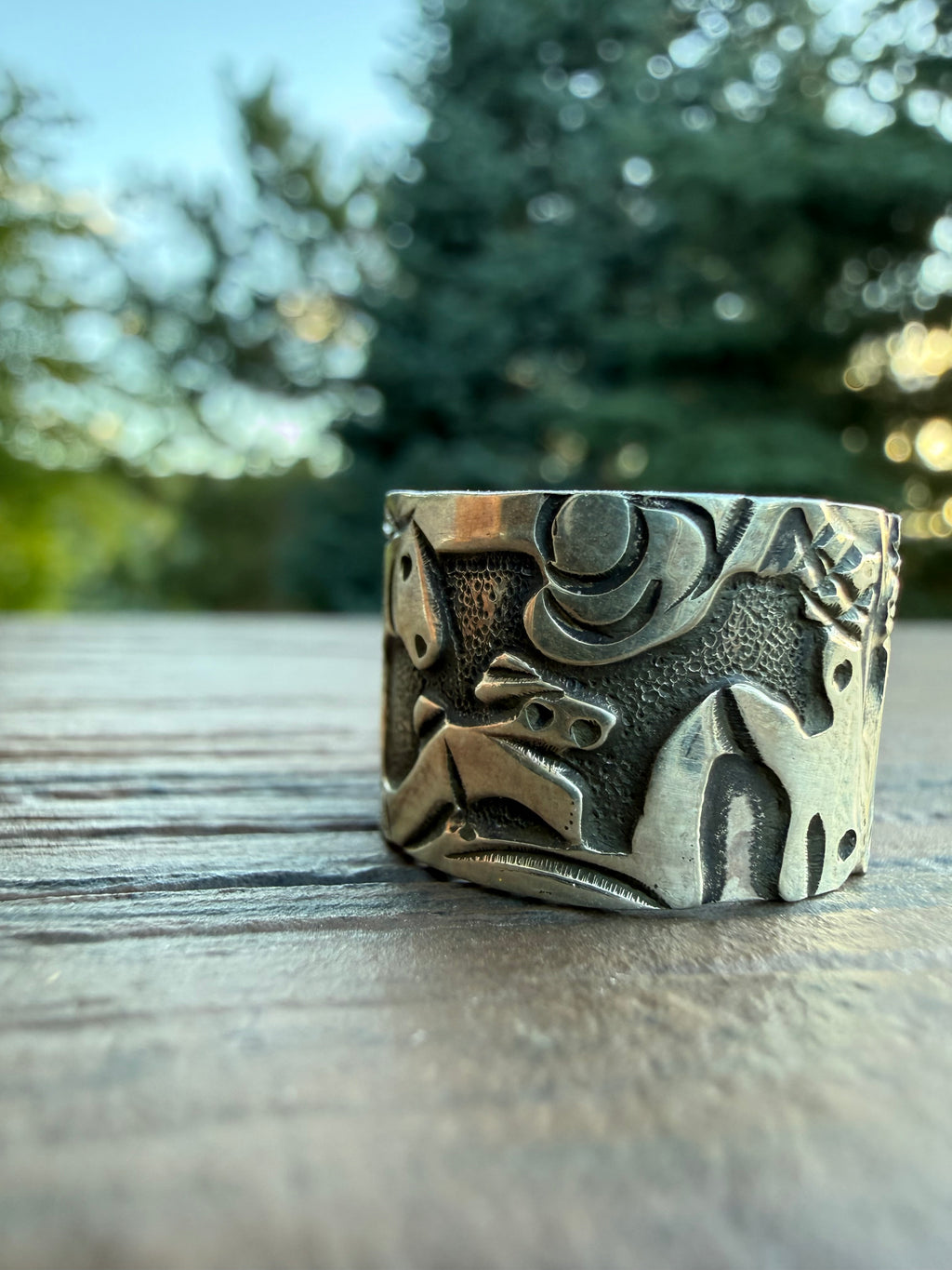 Loyd Becenti Handmade Navajo Horse Ring SZ 7.5