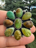 Annie Spencer Verde Valley Turquoise Cluster Ring Size Adjustable