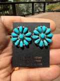 Juliana Williams Navajo Sonoran Blue Turquoise Cluster Earrings