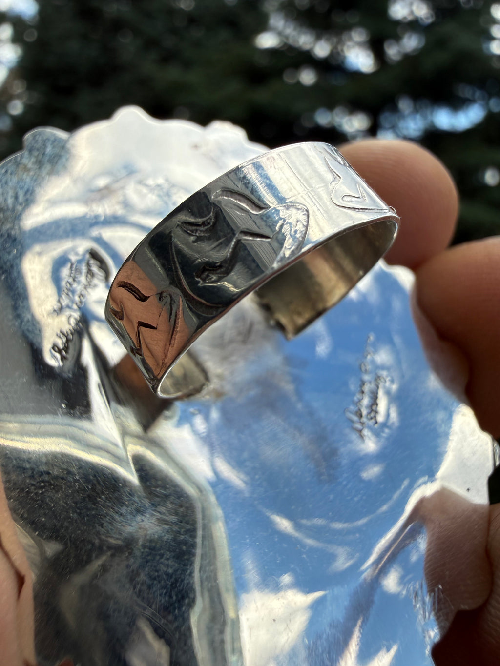 Darlene Begay Spiny Oyster Turquoise Cluster Ring Size 9