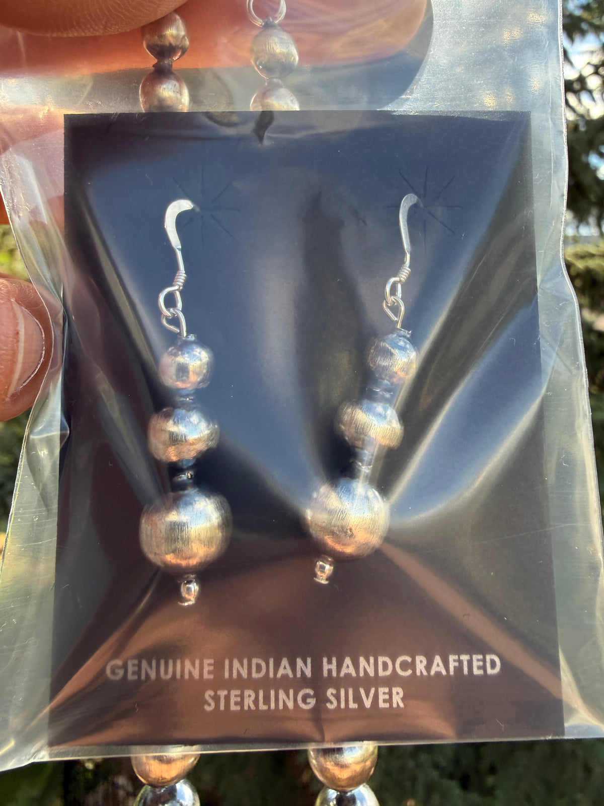 Treva Jim Handmade Navajo Pearl Necklace with Earrings