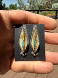 Judith Dixon Navajo Royston Ribbon Turquoise Stud Earrings