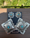 Rita Lee Navajo Kingman Turquoise Post Earrings