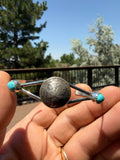 Keith Henry Navajo Sonoran Turquoise Dime Cuff Bracelet SZ 6.5