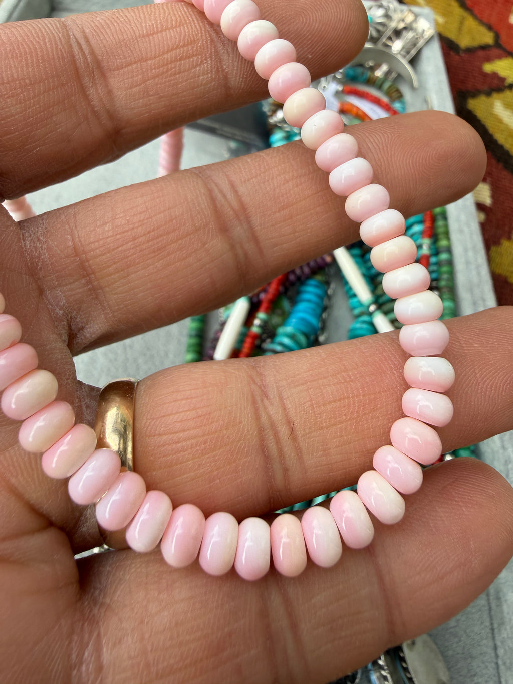 Tiffany Garcia Navajo Pink Conch Necklace 18”