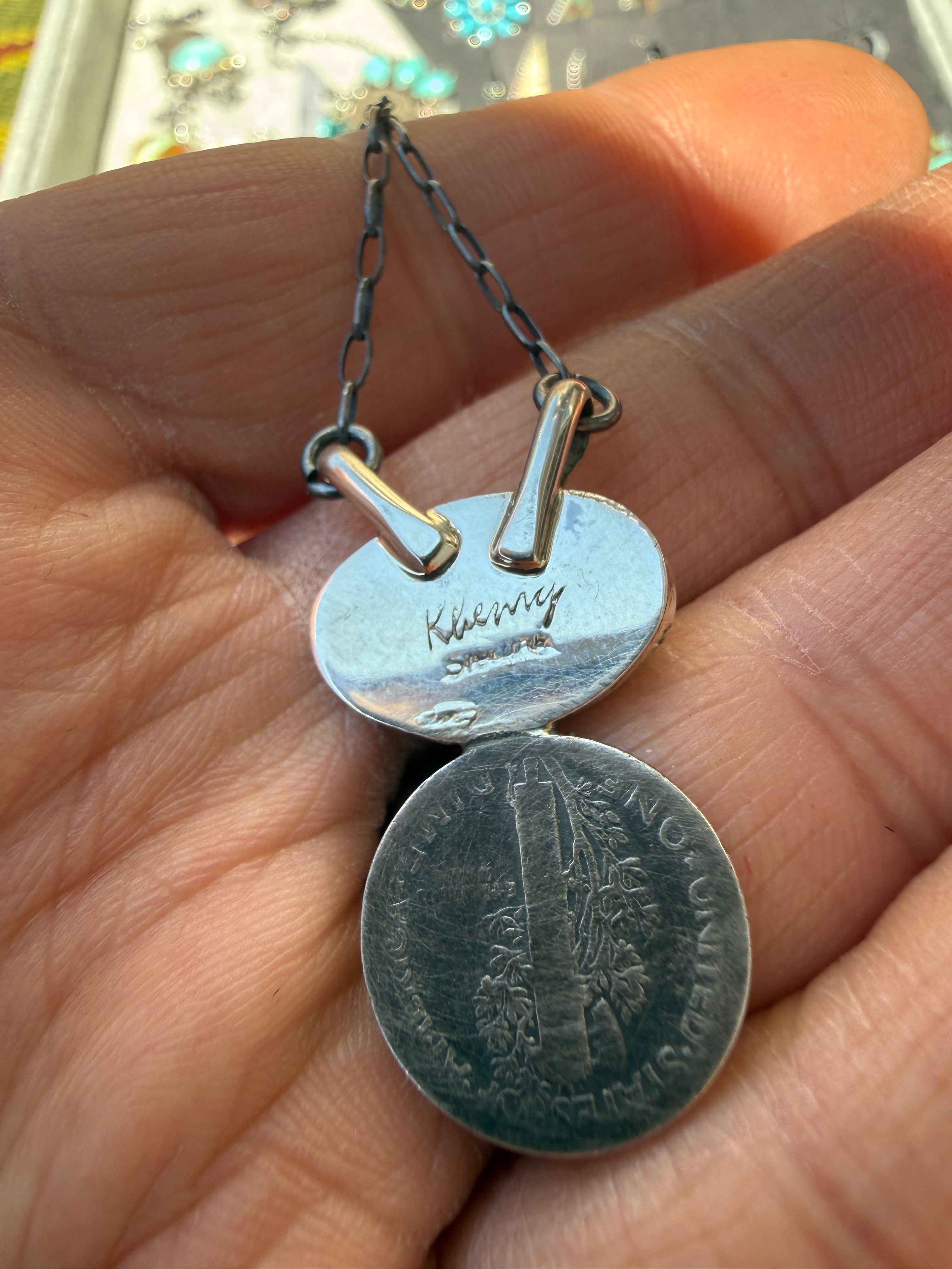 Keith Henry Navajo Carico Lake Turquoise Necklace 18”