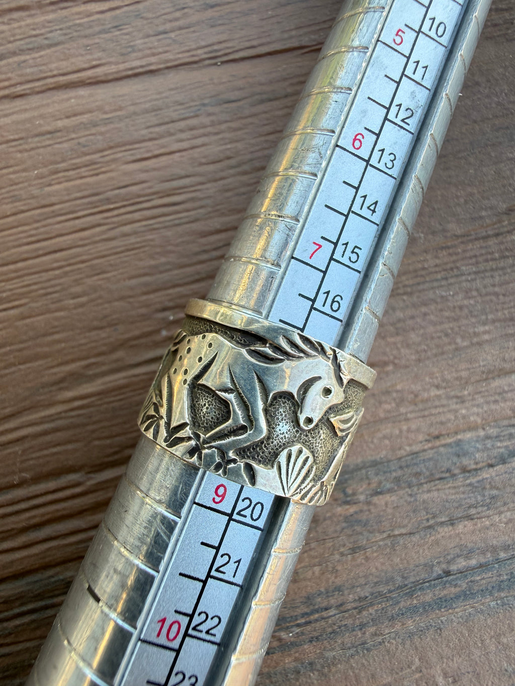 Loyd Becenti Handmade Navajo Horse Ring SZ 8.5