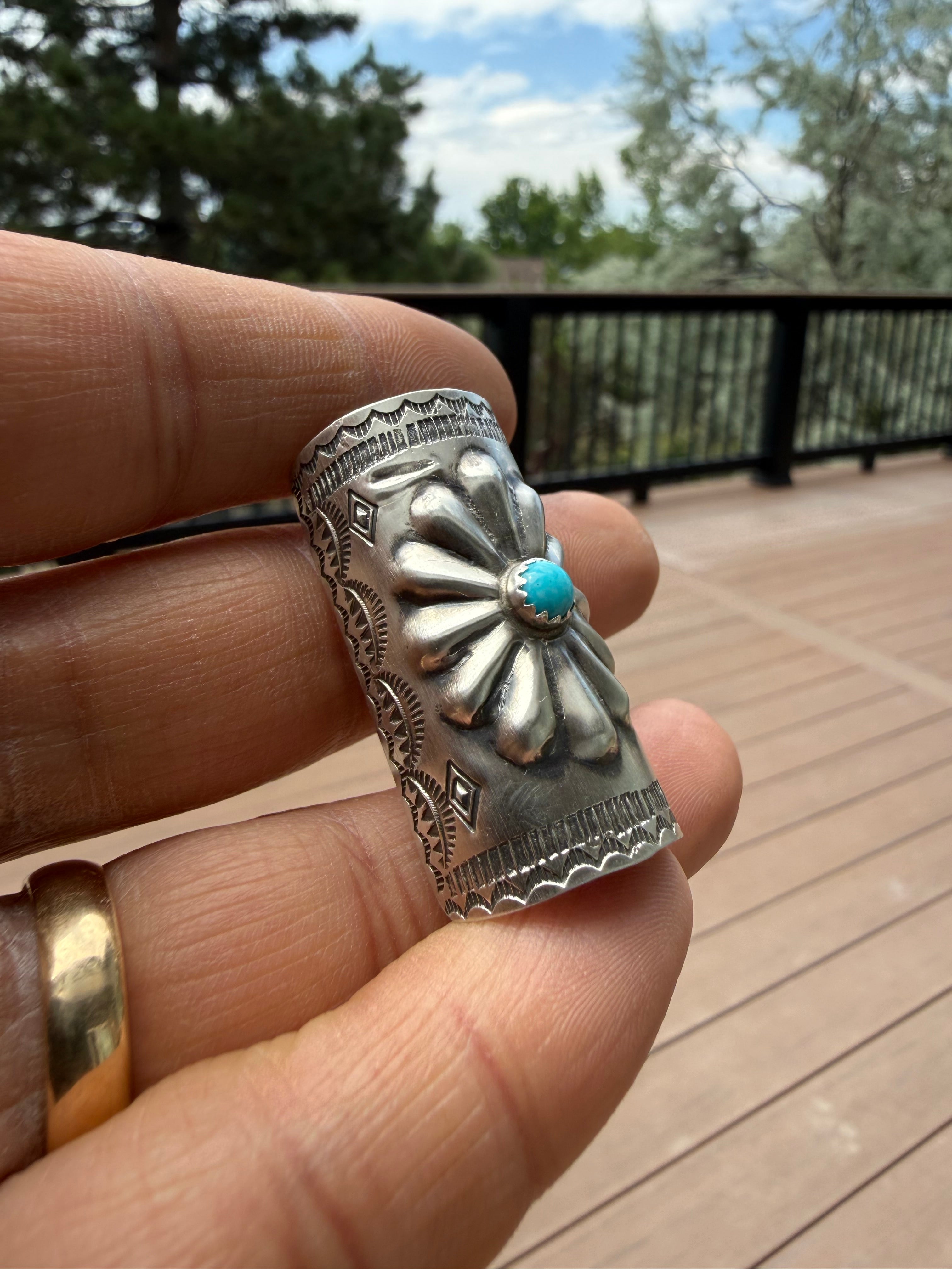 Joan Begay Navajo Turquoise Hair Ponytail Cuff