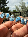 Tom Lewis Navajo Golden Hills Turquoise Cuff SZ 6.5