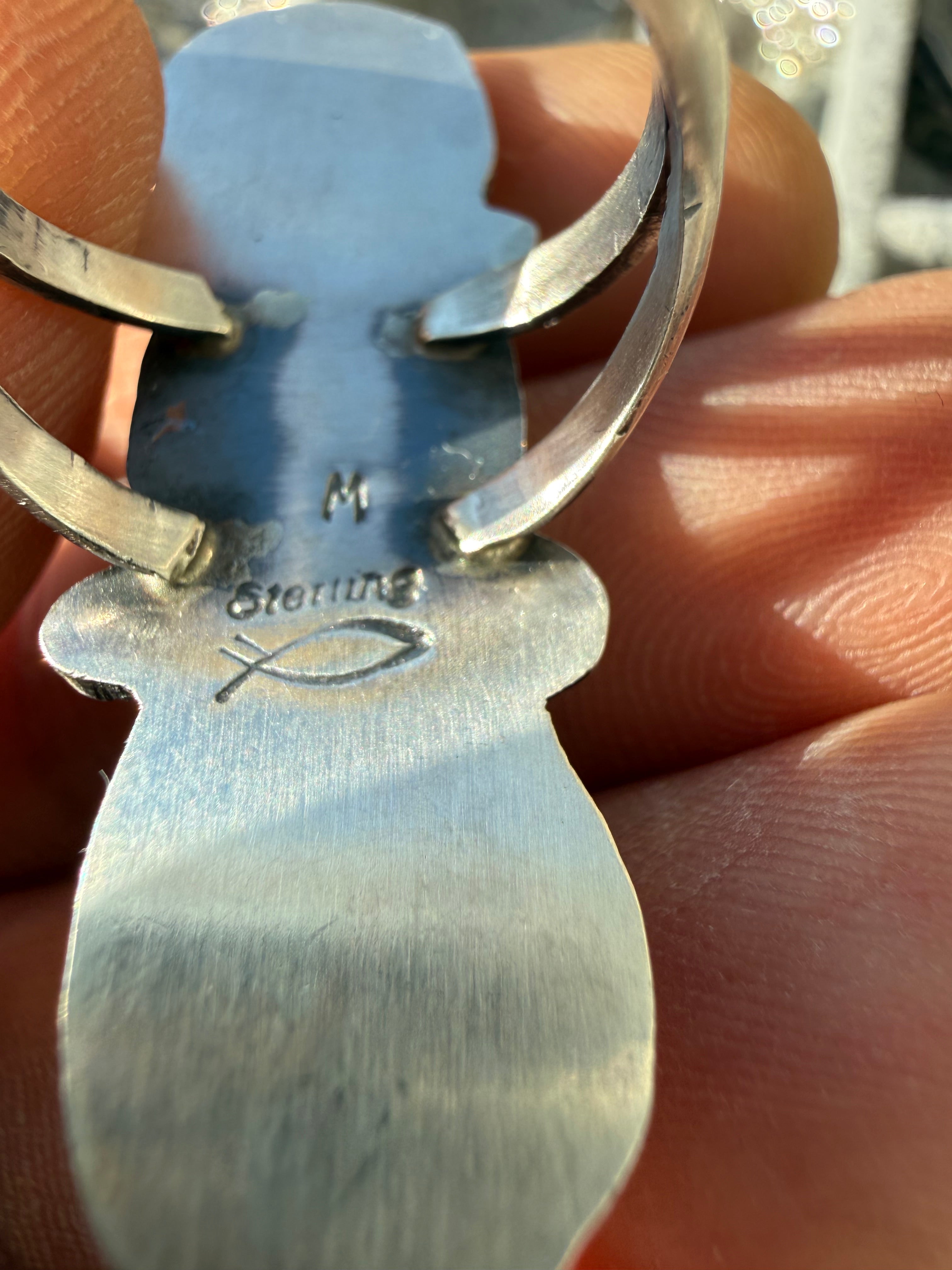 Anissa Martinez Navajo Sonoran Gold Turquoise Ring Size 7