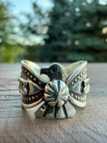 Darrell Cadman Handmade Navajo Thunderbird Ring SZ 8