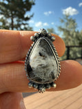 Freda Martinez Navajo Nevada White Buffalo Ring Size 8