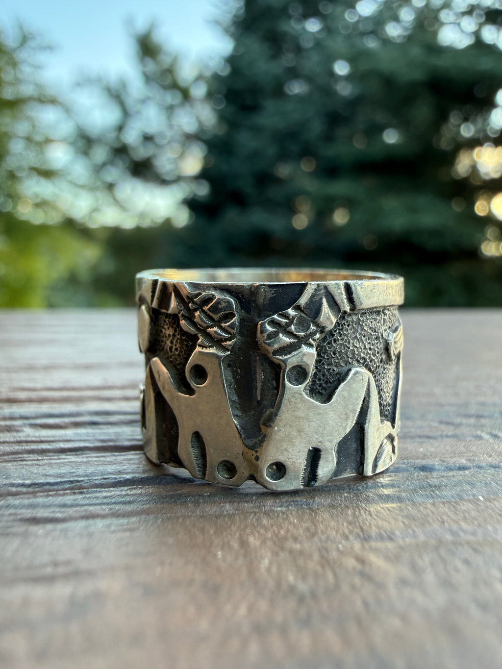 Loyd Becenti Handmade Navajo Horse Ring SZ 8