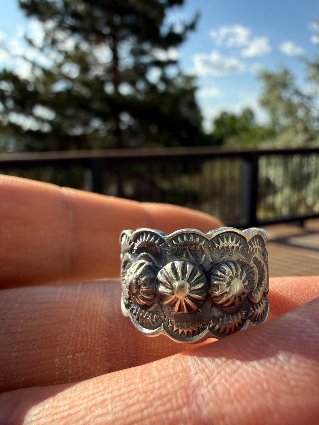 Benny Ramone Navajo Handmade Ring Size 8.5