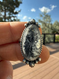 Freda Martinez Navajo Nevada White Buffalo Ring Size 8