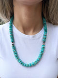Kimberly Tom Navajo Turquoise & Handmade Navajo Pearls Necklace 24”