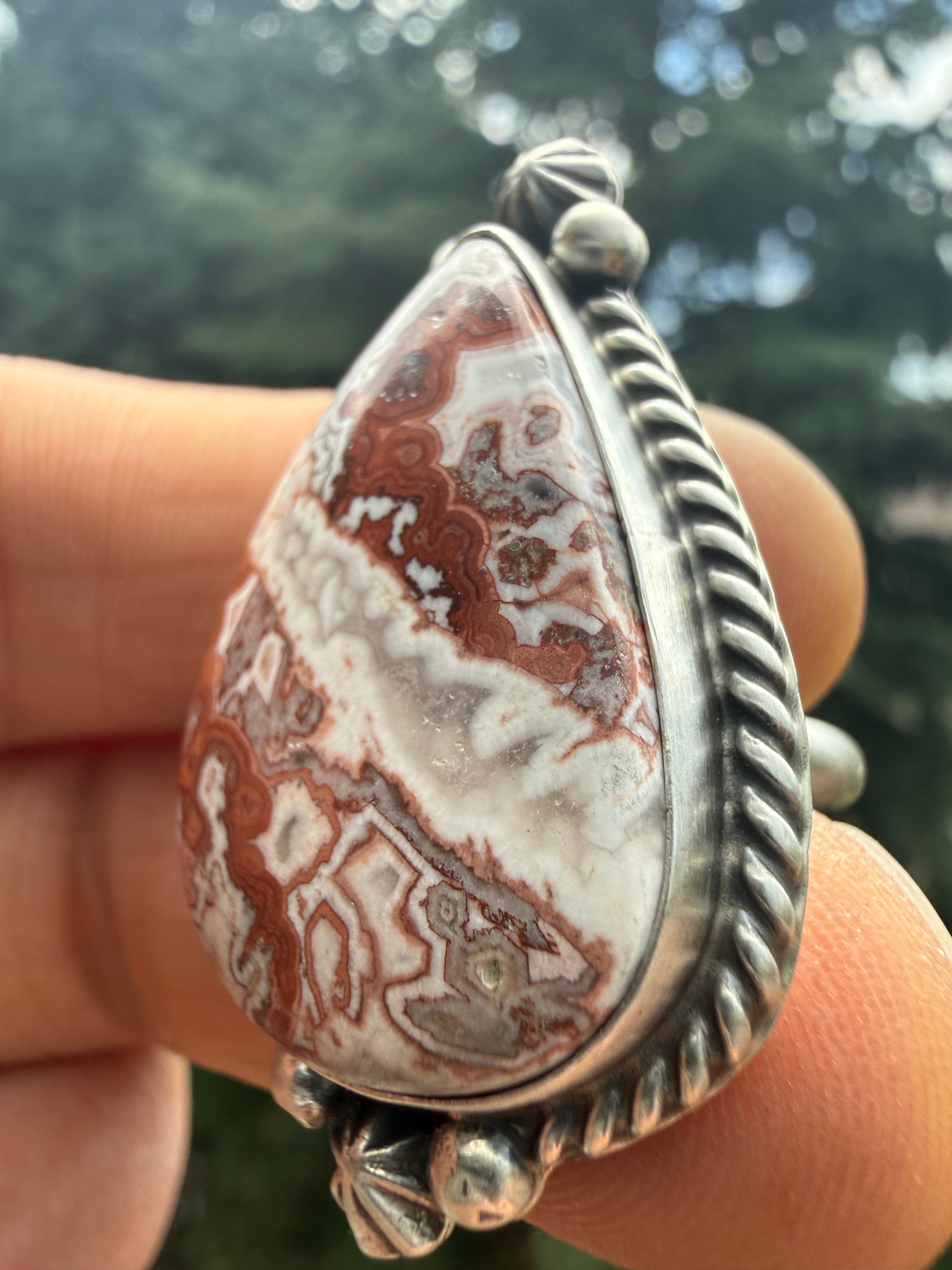 Johnny Dixon Navajo Rosetta Jasper Ring Size Adjustable