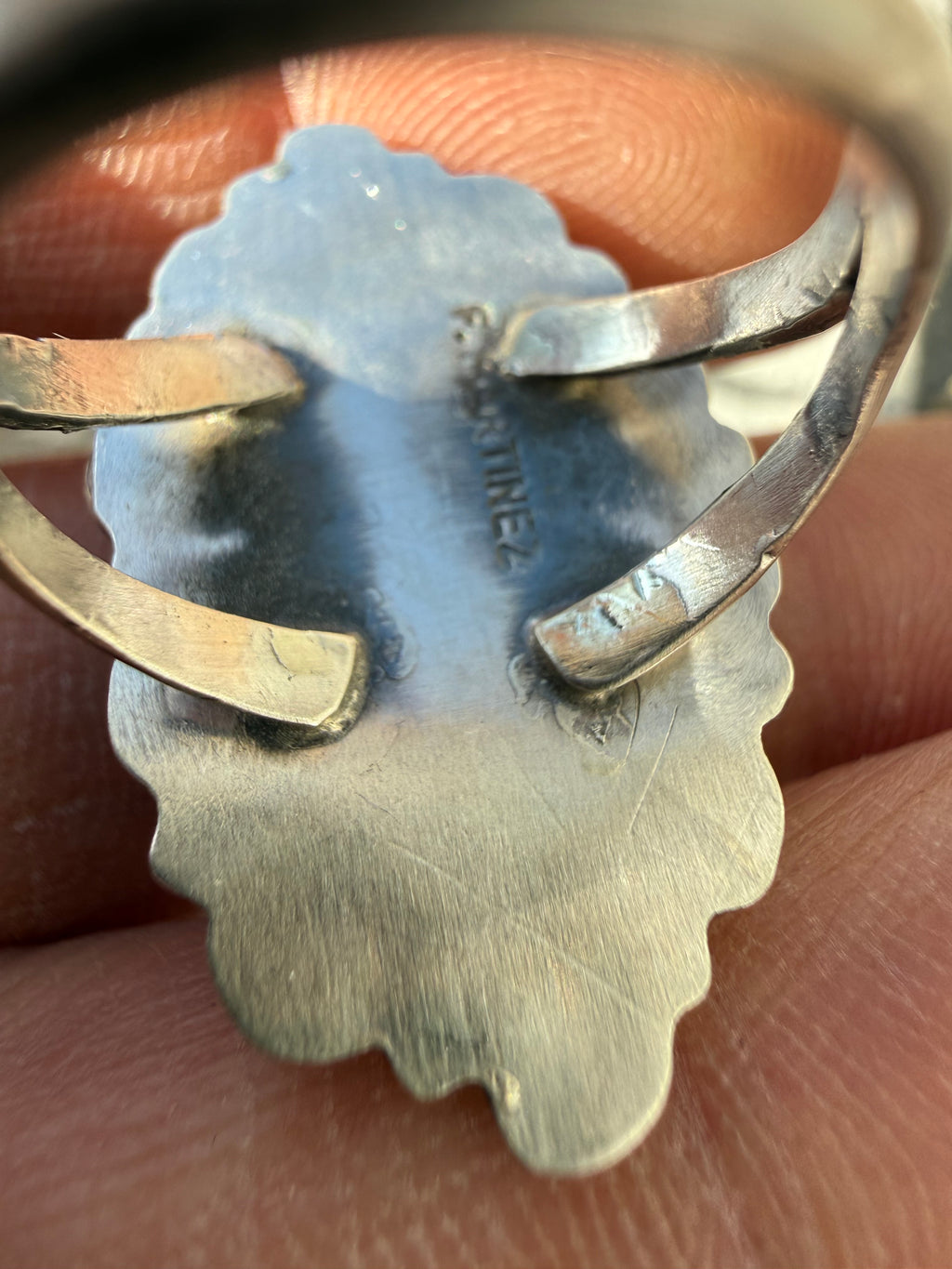 Freda Martinez Navajo Mine #8 Turquoise Ring Size 8