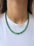 Tiffany Garcia Navajo Emerald Valley Turquoise Necklace 18”
