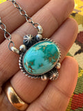 Myron Begay Navajo Royston Turquoise Necklace 18”