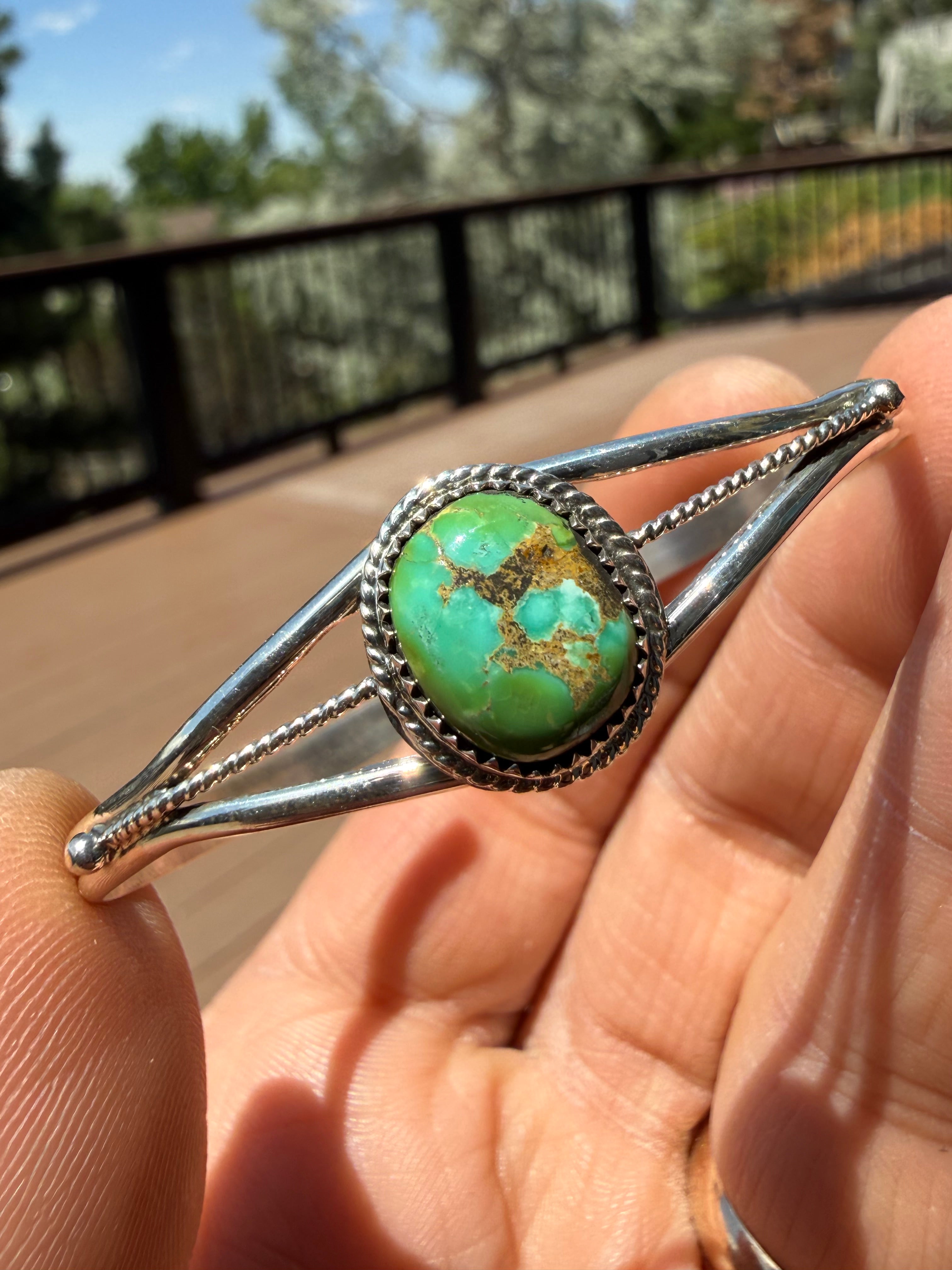Keith Henry Navajo Sonoran Gold Turquoise Cuff SZ 6.5