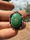 Freda Martinez Navajo Kingman Turquoise Ring SZ 8